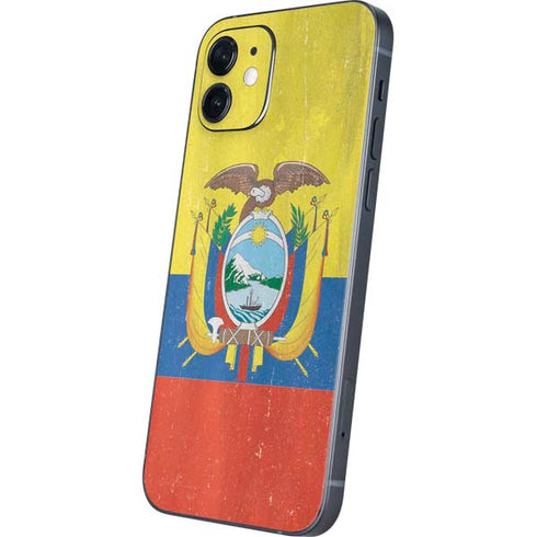 Ecuador Flag Distressed iPhone 12 Skin